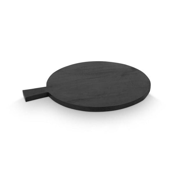 Tray with Handle Round Black 52x45x1.5cm