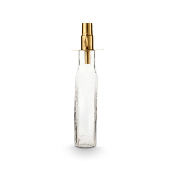 Set2 bottle and bottle candle holder gold