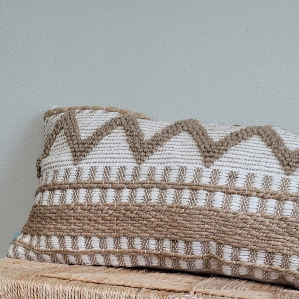 Kussen Ivy jute 40x80 cm offwhite