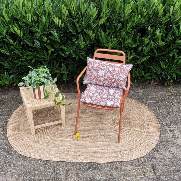 Kussen Flower 30x50 cm Cognac