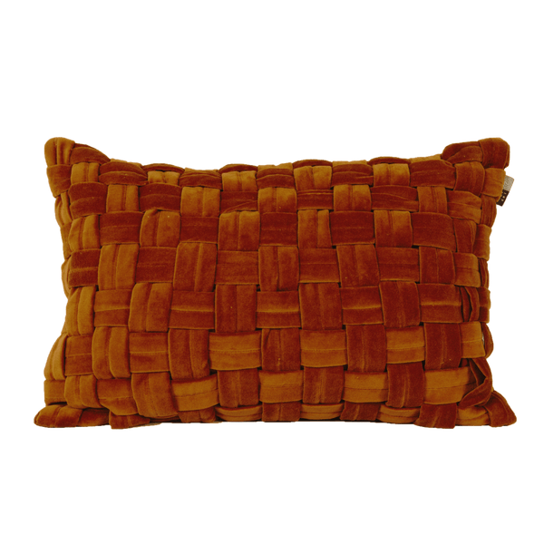 Kussen Velvet square Cognac 40x60 cm