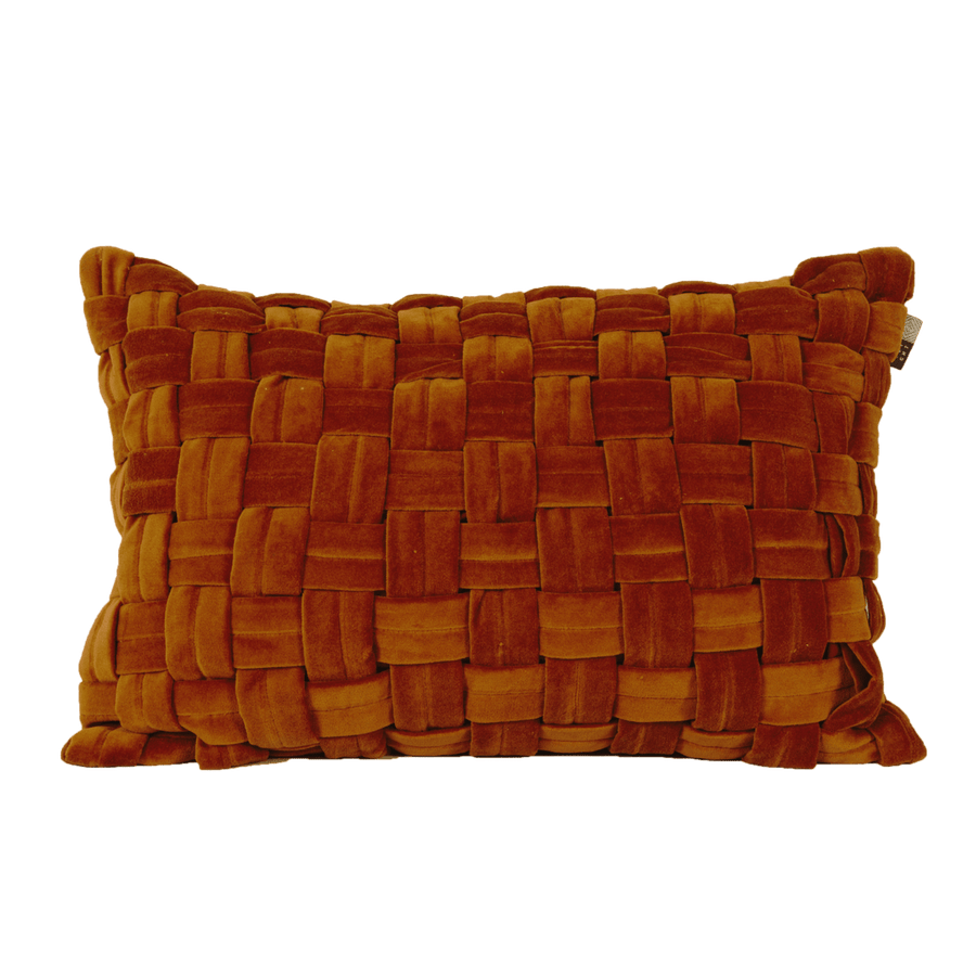 Kussen Velvet square Cognac 40x60 cm