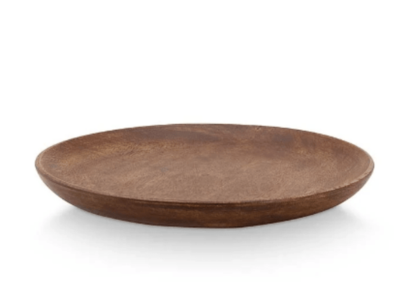 Plate wood brown small 20.5cm