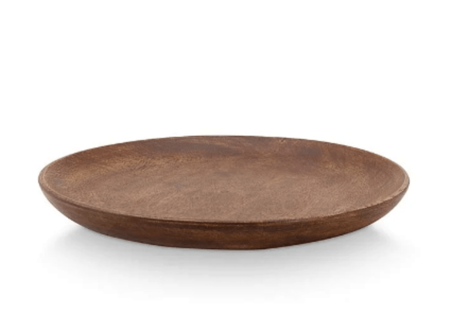 Plate wood brown small 20.5cm
