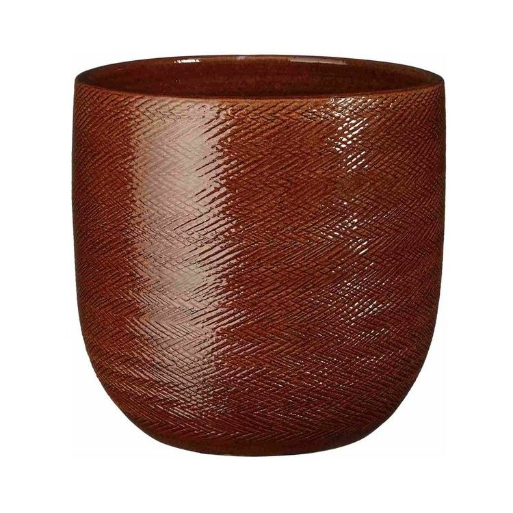 Enzo pot rond oker - h24xd25cm