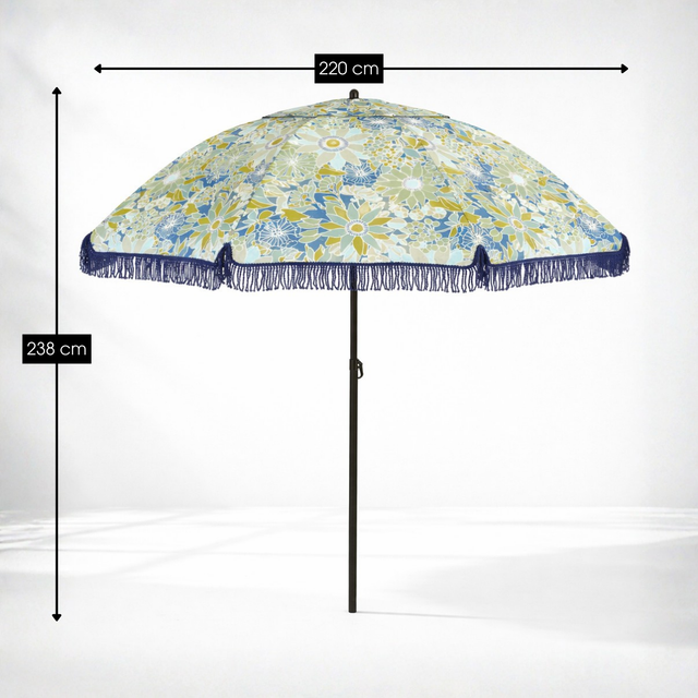Parasol bloem blauw