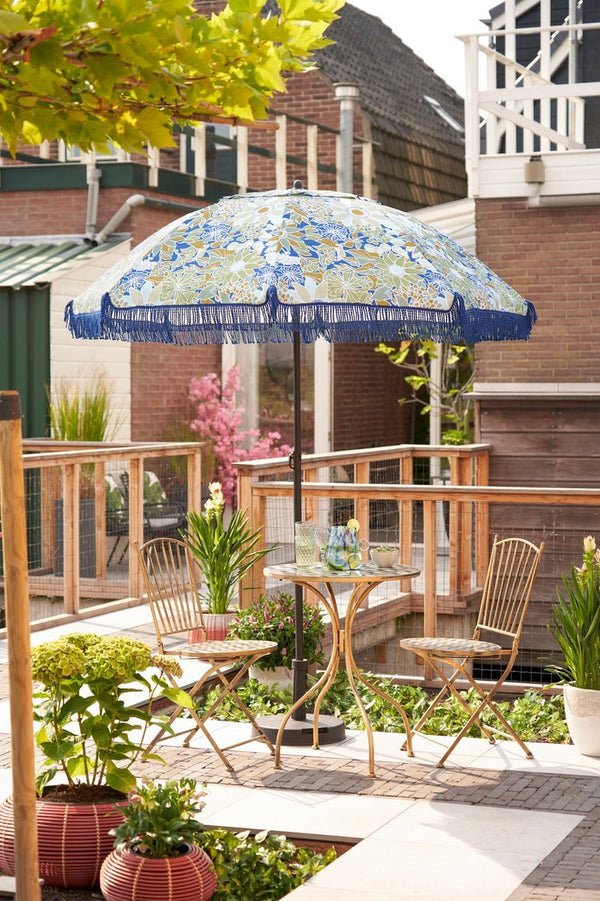 Parasol bloem blauw