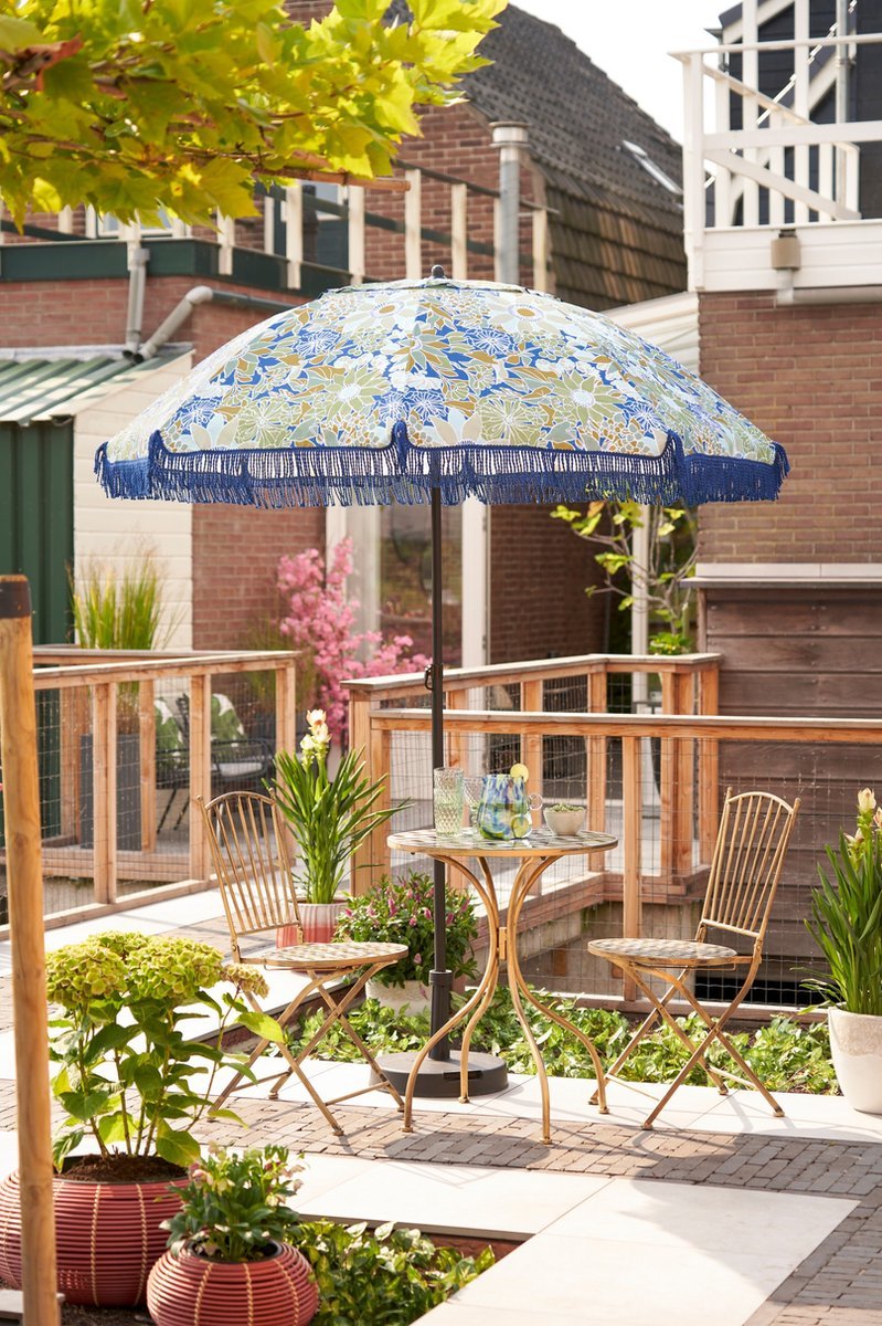 Parasol bloem blauw