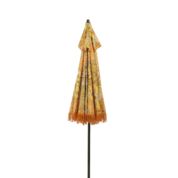 Parasol bloem bruin - h238xd220cm