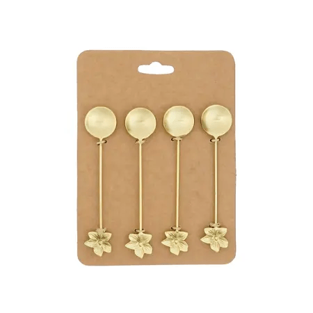 Elin lepel goud 4 stuks - l13xb2,5cm
