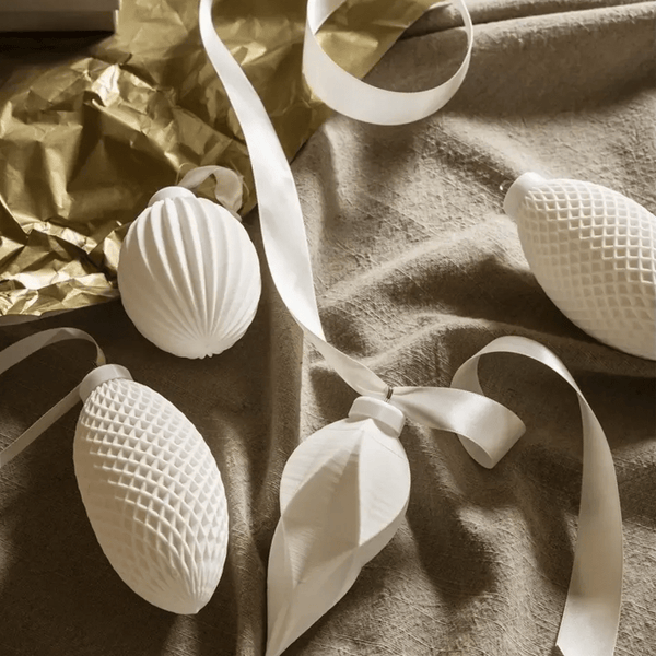 Christmas Ornament Porcelain 3D Print Diamond 6x5.5x14cm