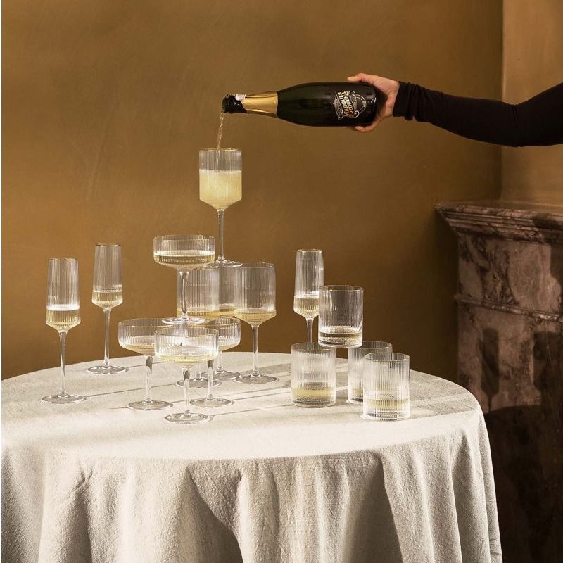 Champagne Coupe with Gold Rim