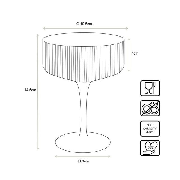 Champagne Coupe with Gold Rim