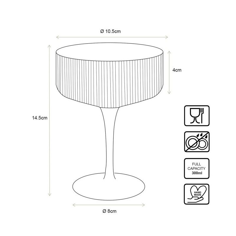 Champagne Coupe with Gold Rim