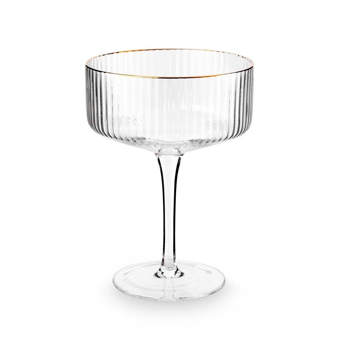 Champagne Coupe with Gold Rim
