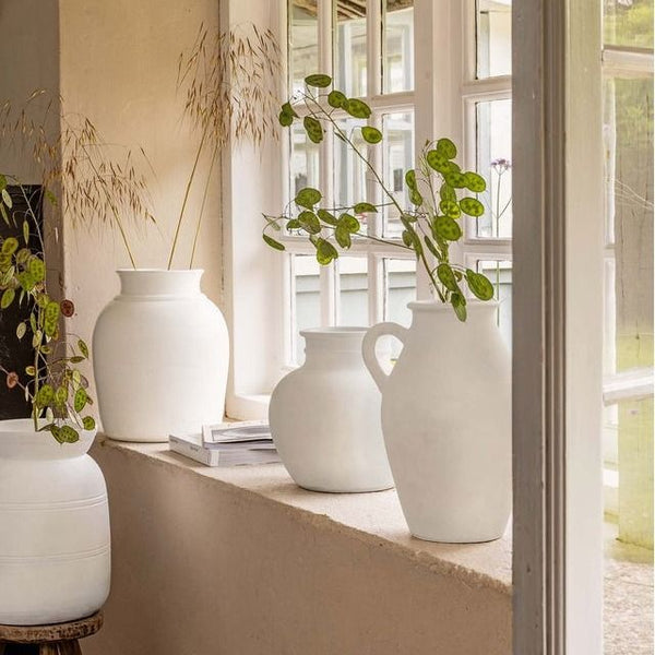 Vase Terracotta White 24x36cm