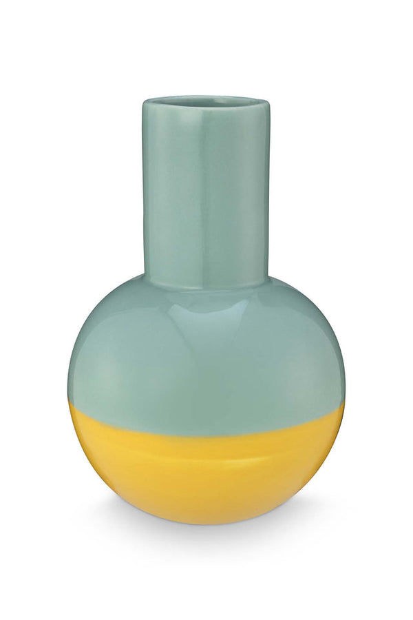 Bloemenvaas keramiek blauw