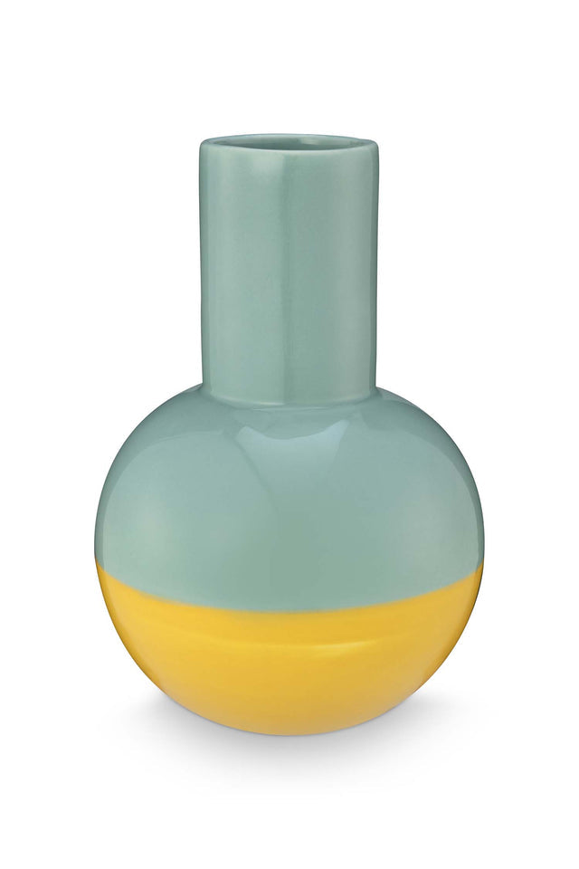 Bloemenvaas keramiek blauw