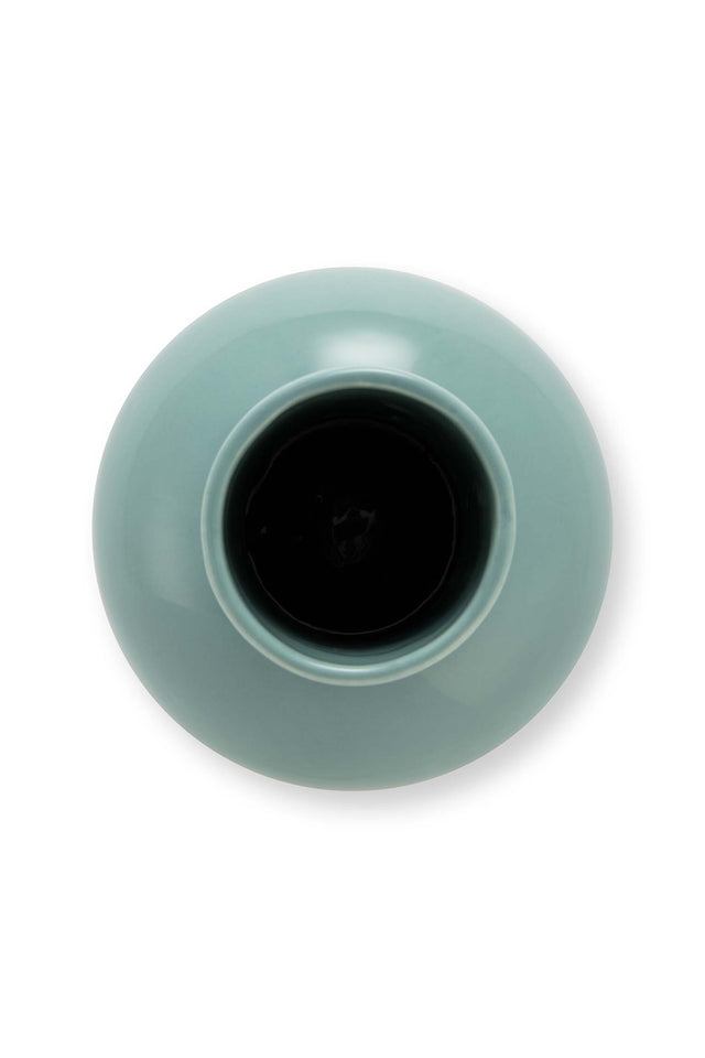 Bloemenvaas keramiek blauw
