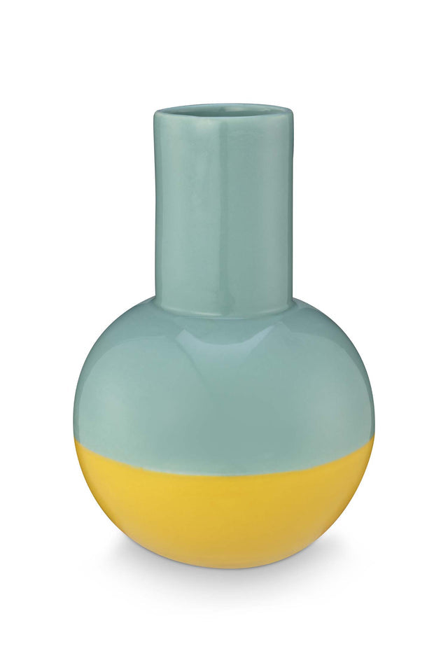 Bloemenvaas keramiek blauw