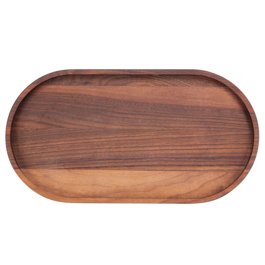Pure Walnut Wood Serveertray ovaal L 32 x 17 cm