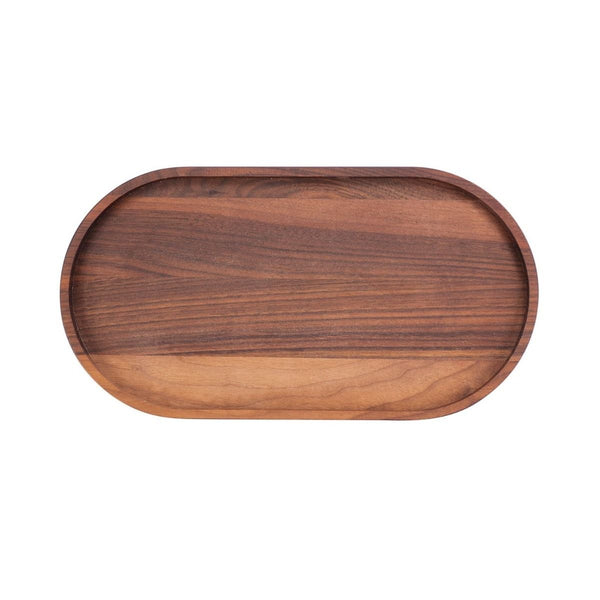 Pure Walnut Wood Serveertray ovaal M 27 x 14,5 cm