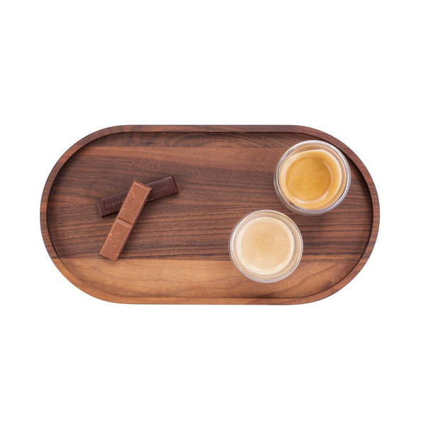 Pure Walnut Wood Serveertray ovaal M 27 x 14,5 cm
