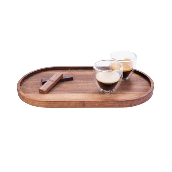 Pure Walnut Wood Serveertray ovaal M 27 x 14,5 cm
