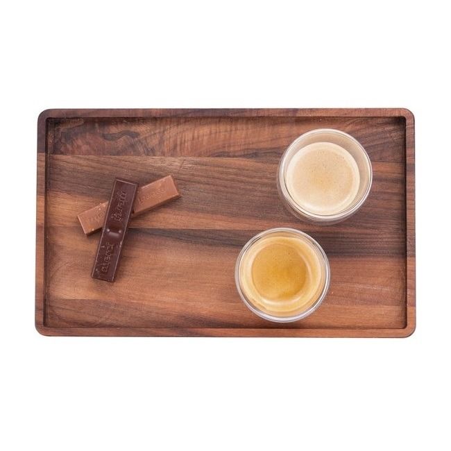 Pure Walnut Wood Serveertray rechthoekig L 28 x 17 cm