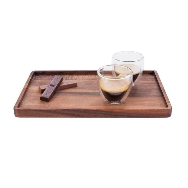Pure Walnut Wood Serveertray rechthoekig L 28 x 17 cm