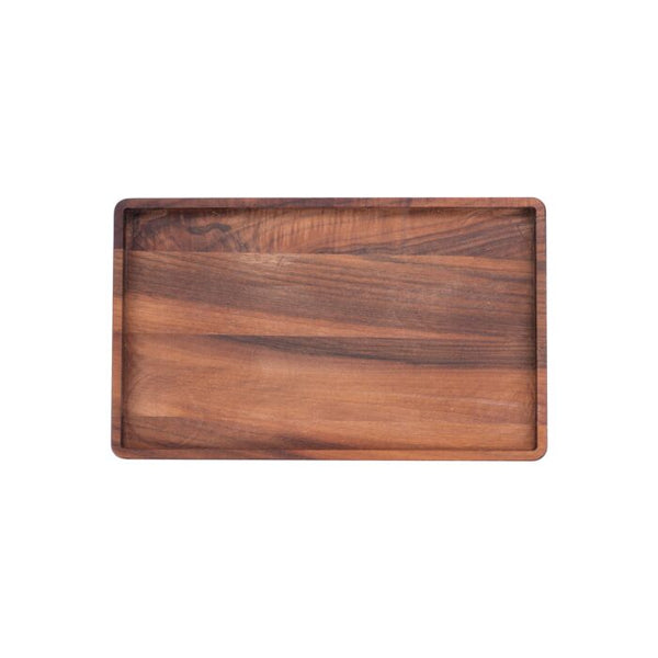 Pure Walnut Wood Serveertray rechthoekig L 28 x 17 cm