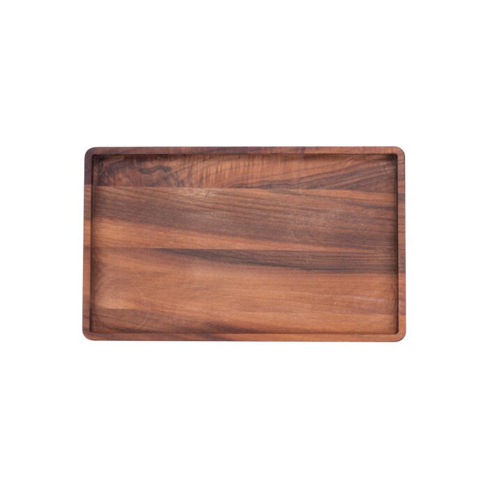 Pure Walnut Wood Serveertray rechthoekig L 28 x 17 cm