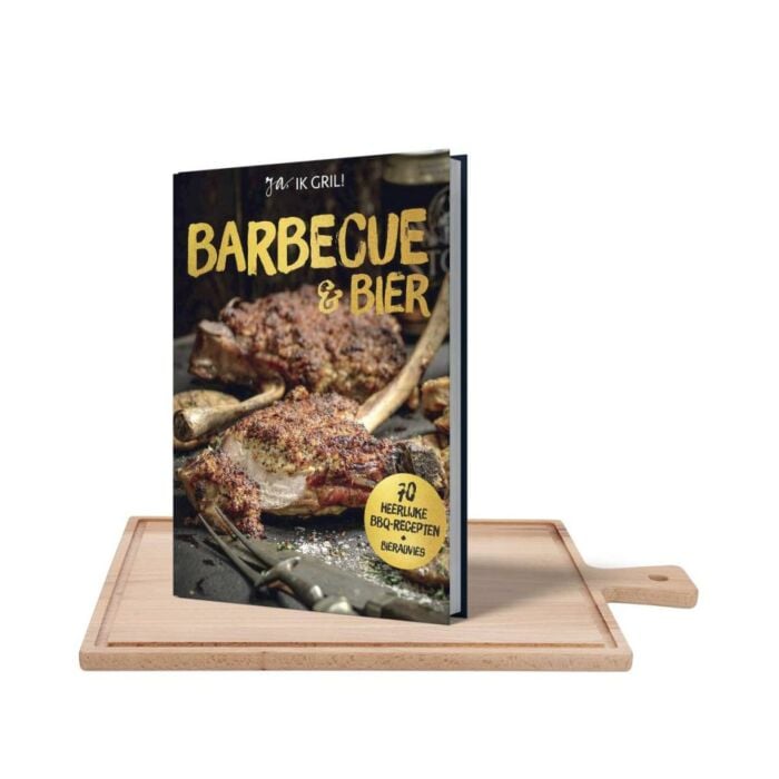Set - Puur Hout Steakplank PH1742 + Barbecue & Bier