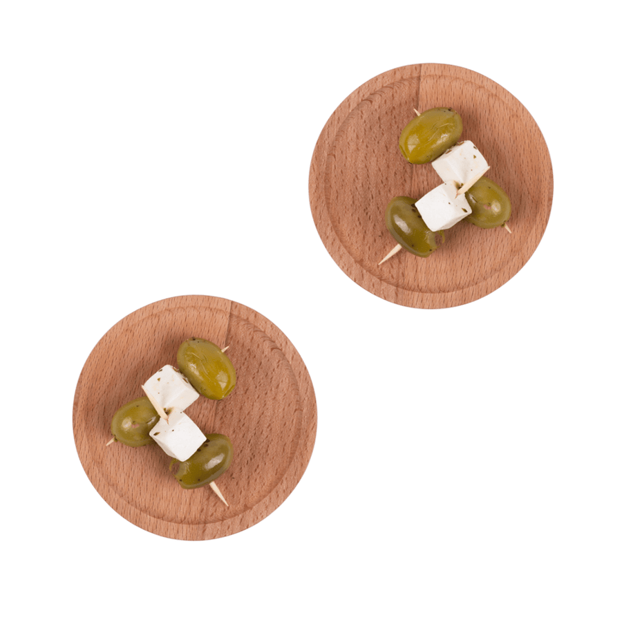 Puur Hout | Beuken Tapasbordje 10 cm set van 2