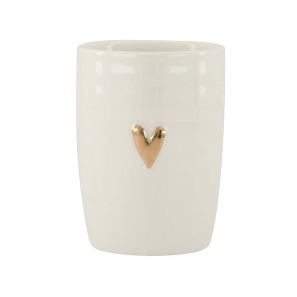 koffiemok hartje wit/goud