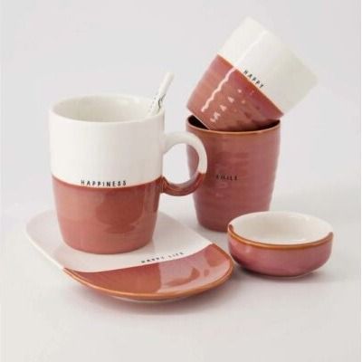 koffiemok smile burgundy