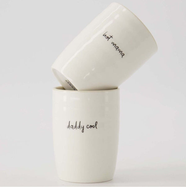 koffiemok hot mama wit/zand/zwart