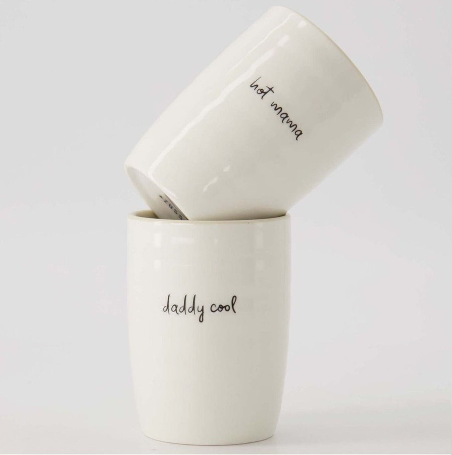 koffiemok hot mama wit/zand/zwart