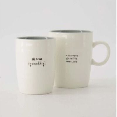 koffiemok je bent geweldig wit/grijsblauw