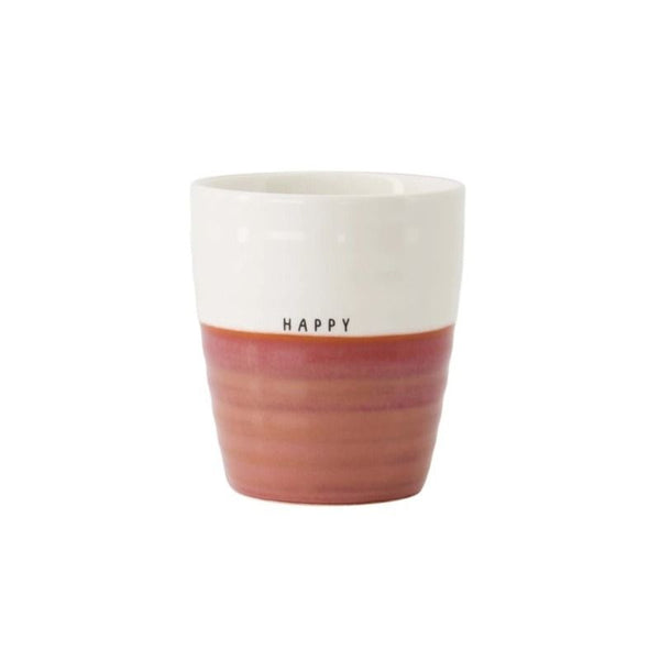 koffiemok happy wit/burgundy