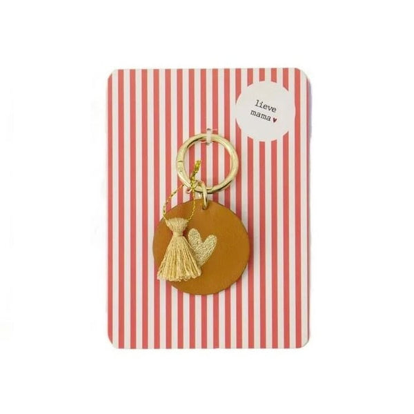 Ansichtkaart sleutelhanger lieve mama rood