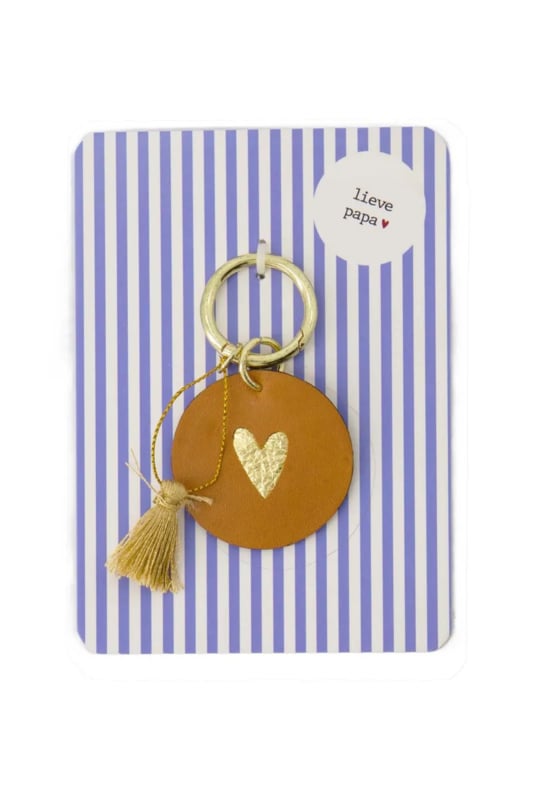 Kaart met sleutelhanger Lieve papa