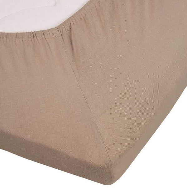 Hoeslaken Jersey Stretch Topper Fitted SheetTaupe 160x200/220