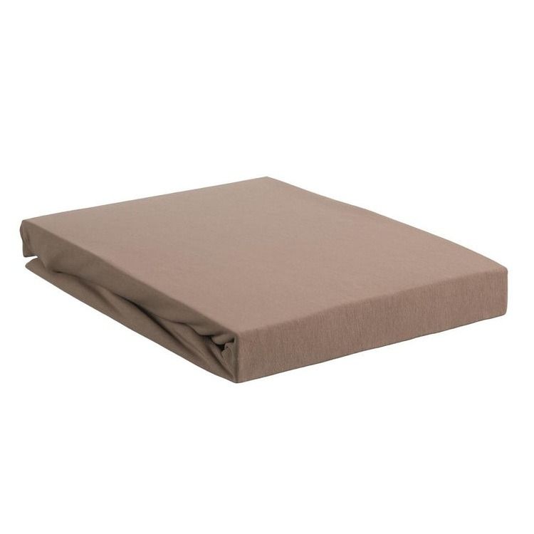 Hoeslaken Jersey Stretch Topper Fitted SheetTaupe 160x200/220