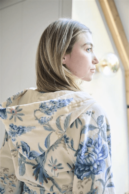 PIP Secret Garden Bathrobe WhiteBlue S