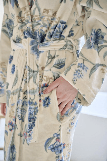 PIP Secret Garden Bathrobe WhiteBlue S