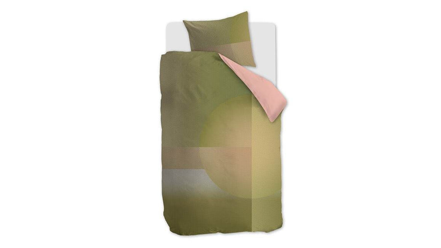 Dekbedovertrekset Glossy groen 1-persoons