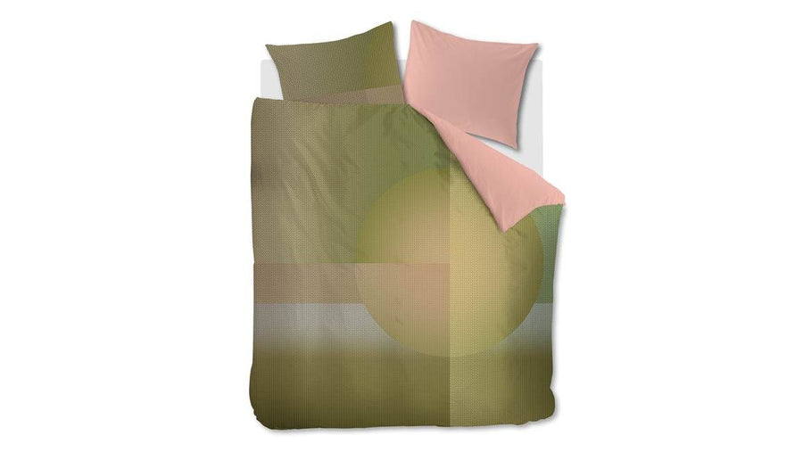 Dekbedovertrekset Glossy groen lits-jumeaux