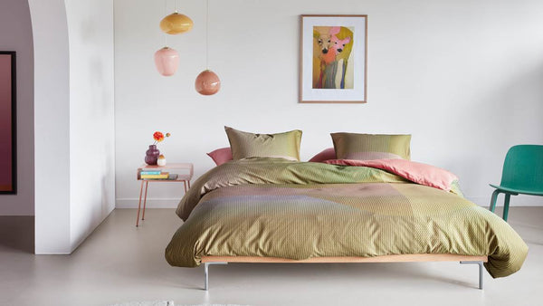 Dekbedovertrekset Glossy groen lits-jumeaux