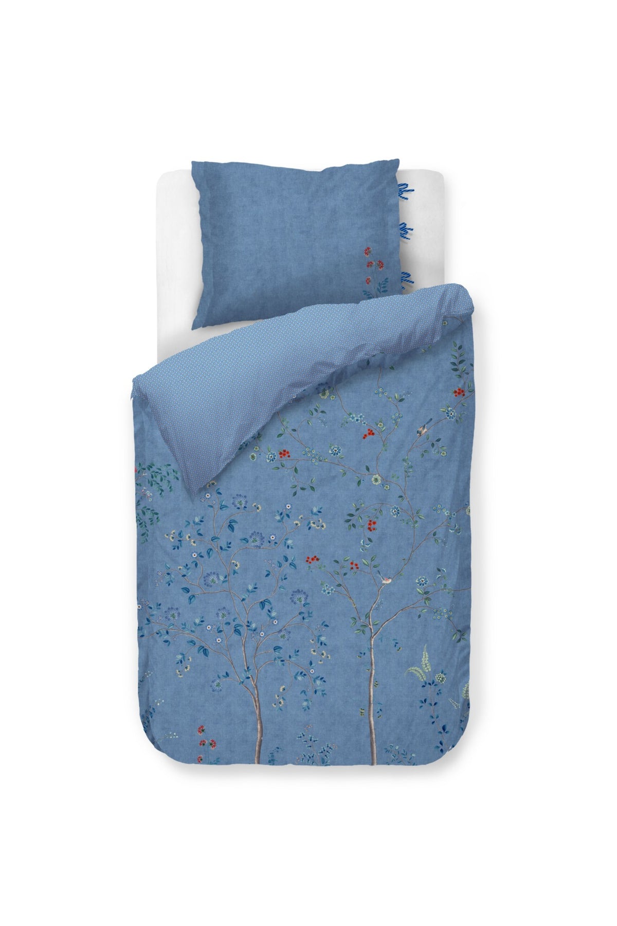 Dekbedovertrekset Desi Garden blauw 1-persoons